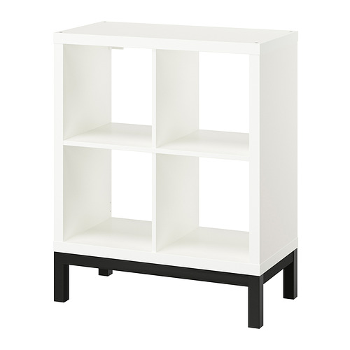 KALLAX - 層架組合附底架, 白色/黑色 | IKEA 線上購物 - PE840967_S4