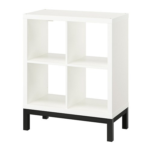 KALLAX - 層架組合附底架, 白色/黑色, 77x94 公分 | IKEA 線上購物 - PE840967_S4