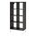 KALLAX - 層架組合附底架, 黑棕色/白色 | IKEA 線上購物 - PE840994_S1