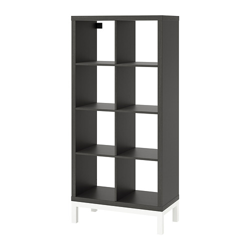 KALLAX - shelving unit with underframe, black-brown/white | IKEA Taiwan Online - PE840994_S4