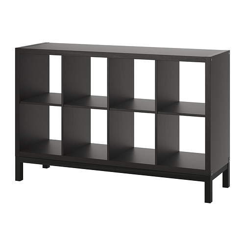 KALLAX - shelving unit with underframe, black-brown/black, 147x94 cm | IKEA Taiwan Online - PE841018_S4