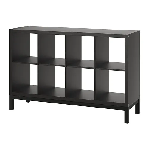 KALLAX - shelving unit with underframe, black-brown/black, 147x94 cm | IKEA Taiwan Online - PE841018_S4