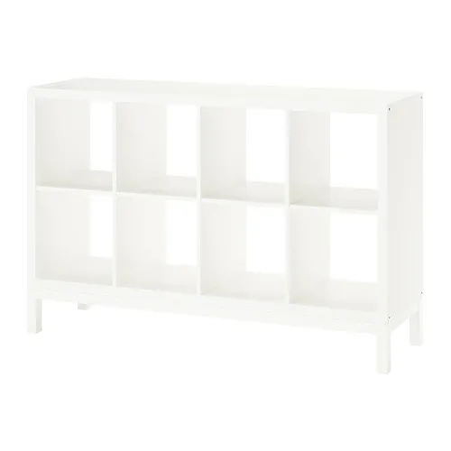 KALLAX - shelving unit with underframe, white/white, 147x94 cm | IKEA Taiwan Online - PE841007_S4