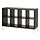 KALLAX - 層架組合附底架, 黑棕色/白色 | IKEA 線上購物 - PE841017_S1