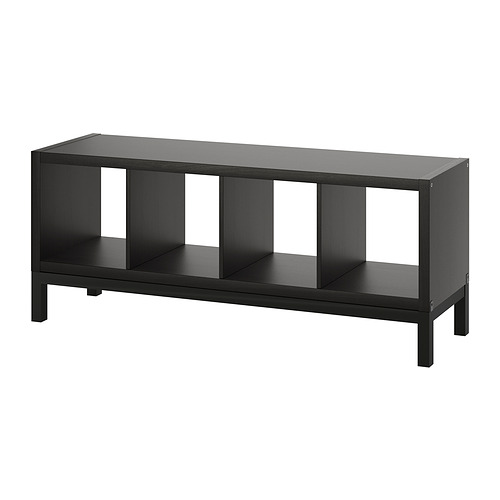 KALLAX - shelving unit with underframe, black-brown/black | IKEA Taiwan Online - PE841021_S4
