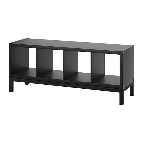 KALLAX - 層架組合附底架, 黑棕色/黑色, 147x59 公分 | IKEA 線上購物 - PE841021_S4