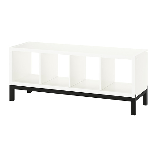KALLAX - 層架組合附底架, 白色/黑色 | IKEA 線上購物 - PE841026_S4