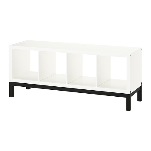 KALLAX - 層架組合附底架, 白色/黑色, 147x59 公分 | IKEA 線上購物 - PE841026_S4