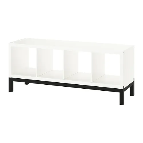 KALLAX - 層架組合附底架, 白色/黑色, 147x59 公分 | IKEA 線上購物 - PE841026_S4