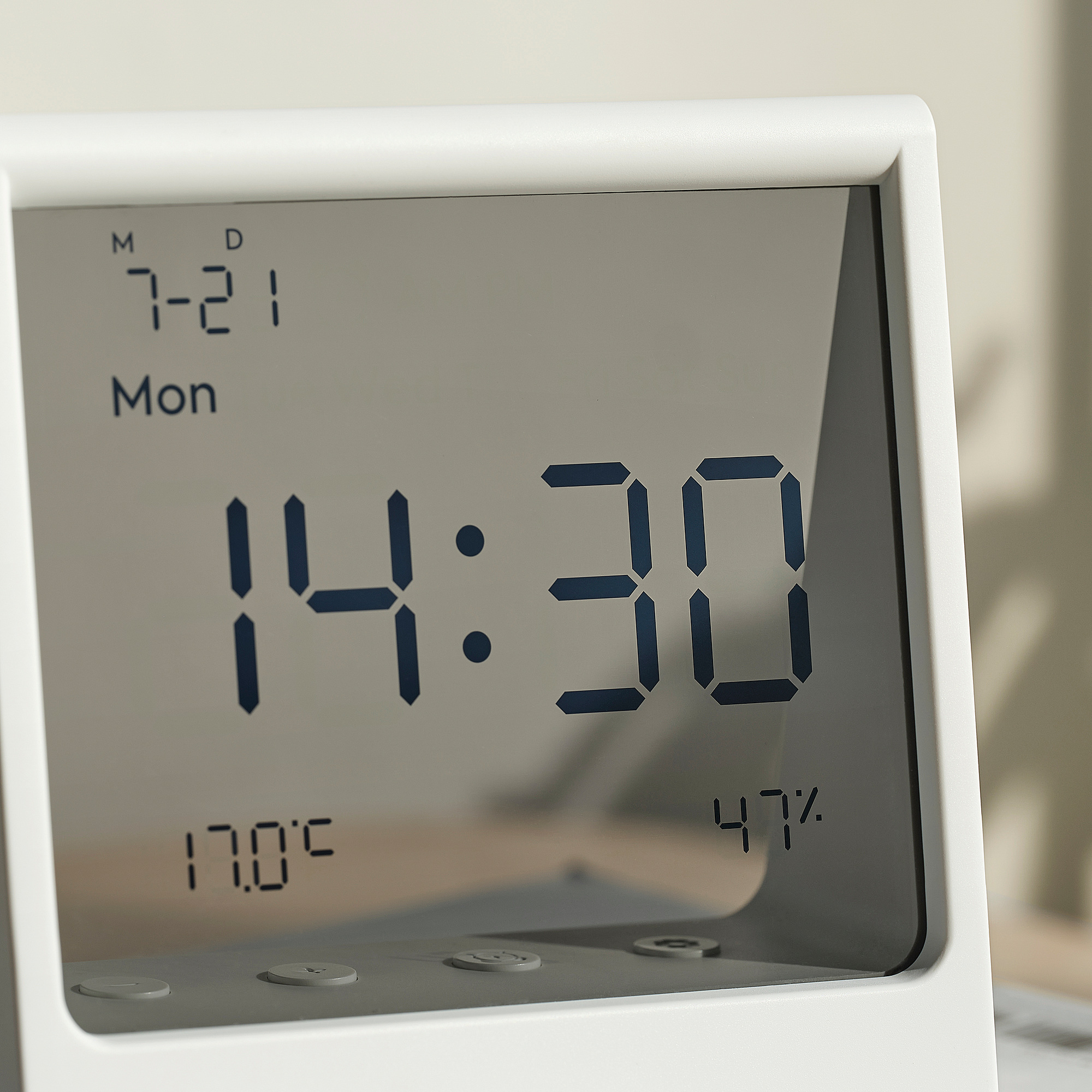 RÖDBENA alarm clock with hygro-/thermometer