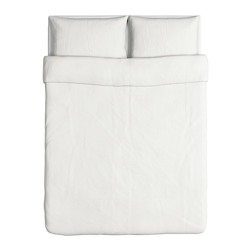 DVALA - quilt cover and 2 pillowcases, white | IKEA Taiwan Online - PE301437_S4