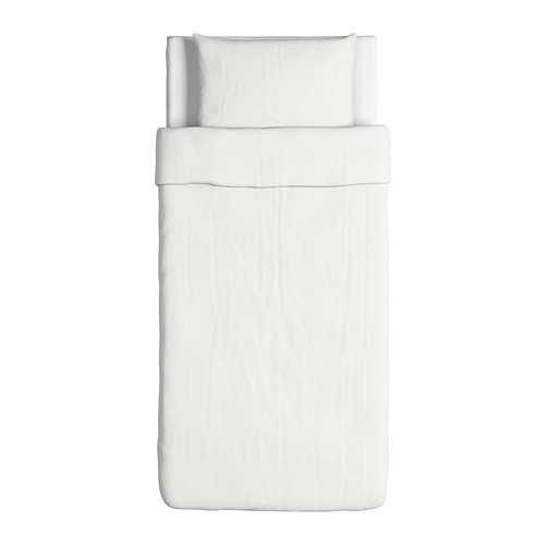 DVALA - quilt cover and pillowcase, white | IKEA Taiwan Online - PE301440_S4