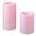 GODAFTON - LED燭燈 室內/戶外用 2件組, 電池式 粉紅色 | IKEA 線上購物 - PE700489_S1
