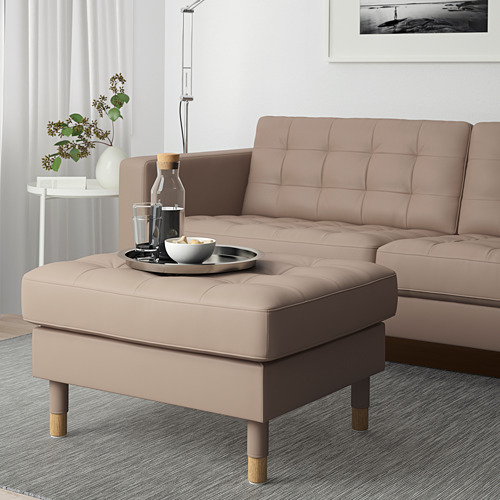 LANDSKRONA - footstool, Grann/Bomstad dark beige/wood | IKEA Taiwan Online - PE684286_S4