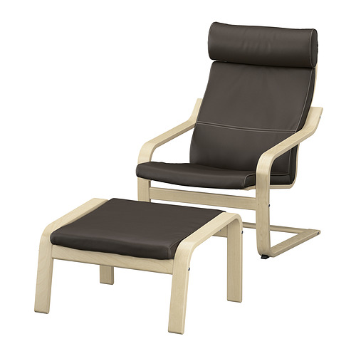 POÄNG armchair and footstool