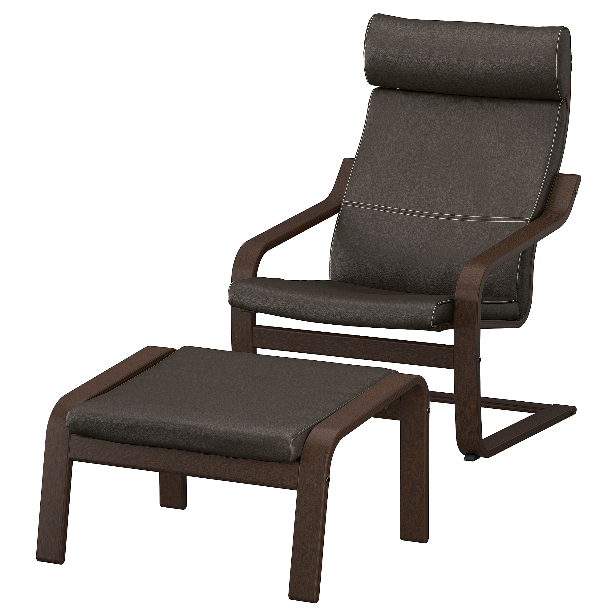 POÄNG armchair and footstool