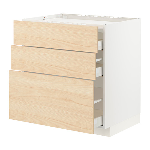 METOD/MAXIMERA base cab f hob/3 fronts/3 drawers