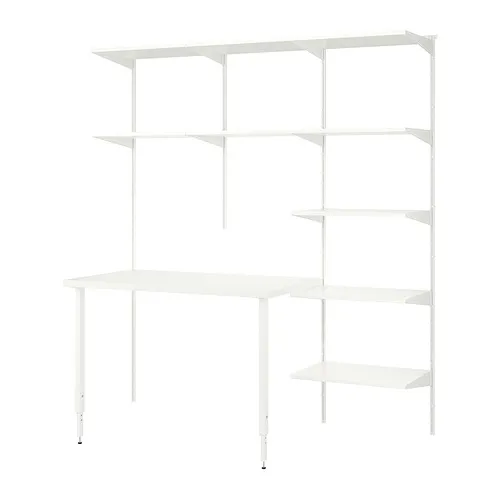 BOAXEL/LAGKAPTEN - 附桌面層架組, 白色, 187x62x201 公分 | IKEA 線上購物 - PE841126_S4