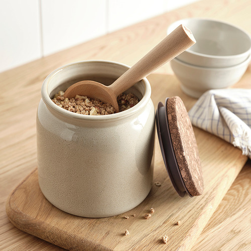 BRUGDHAJ jar with lid