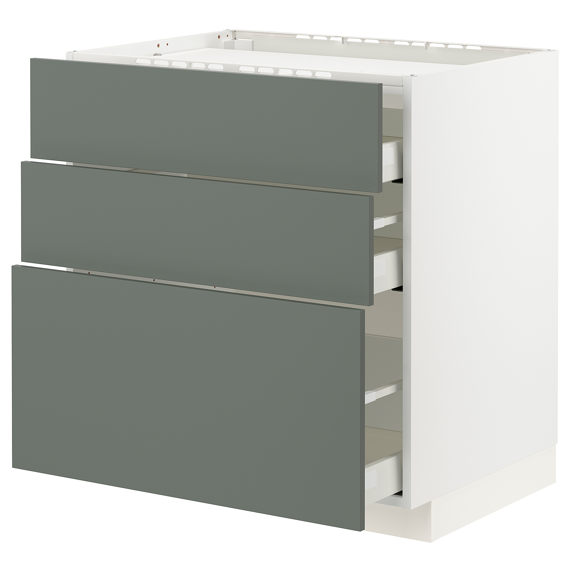 METOD/MAXIMERA base cab f hob/3 fronts/3 drawers