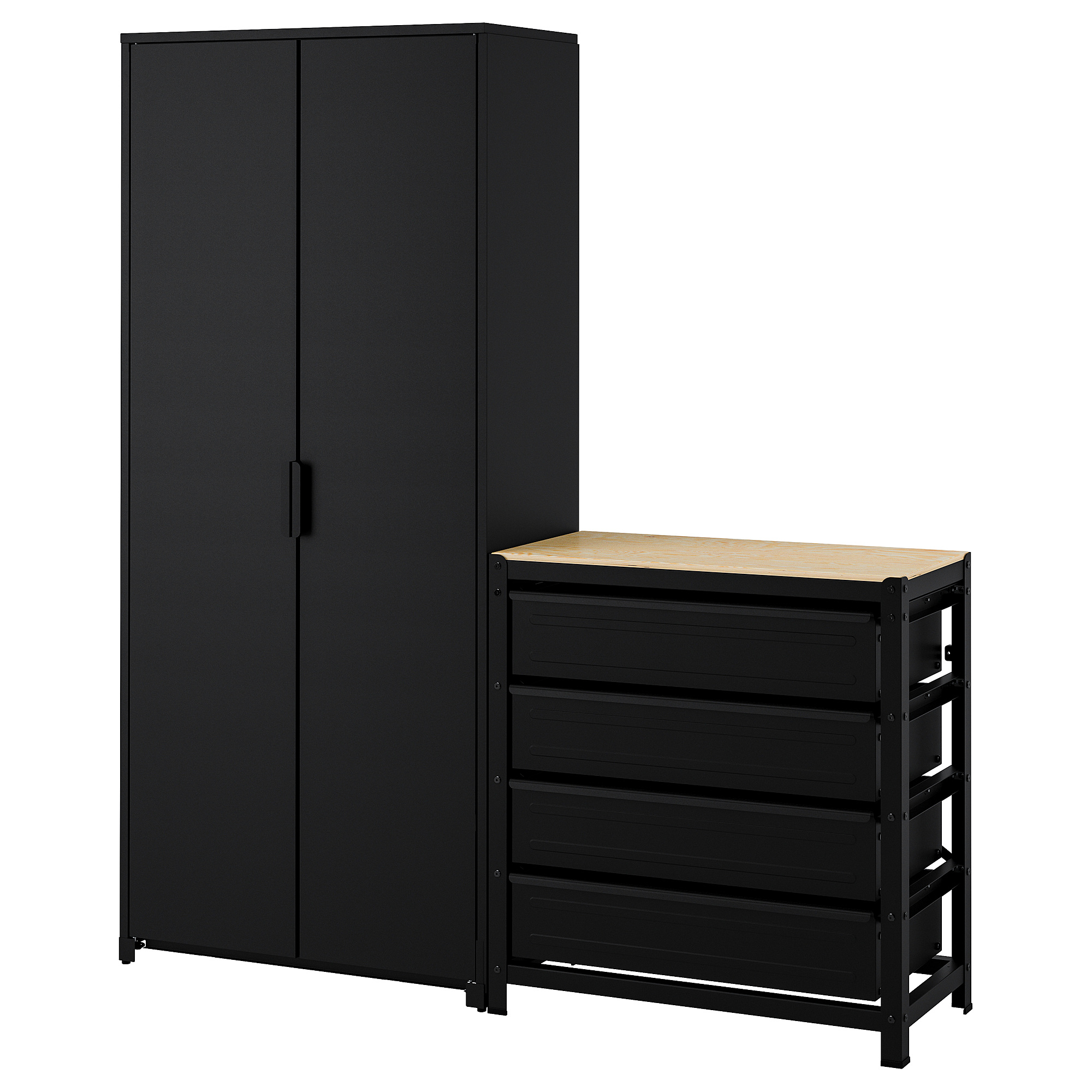 BROR shelving unit w cabinets/drawers