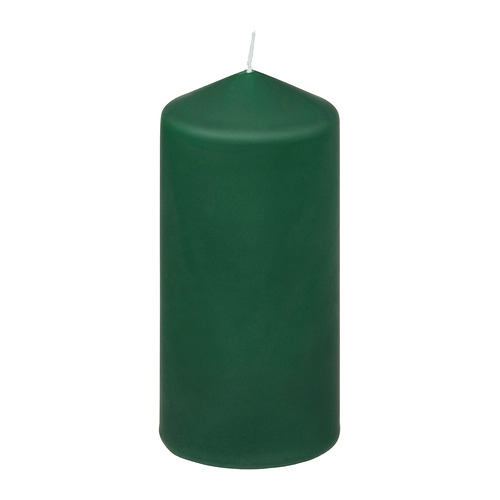 FENOMEN - unscented pillar candle, green, 14 cm | IKEA Taiwan Online - PE986542_S4