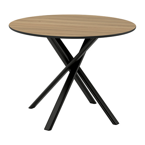 NORRMJÖLE - table, oak effect/black, 105 cm | IKEA Taiwan Online - E1018219_S4