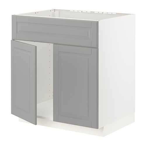 METOD base cabinet f sink w 2 doors/front