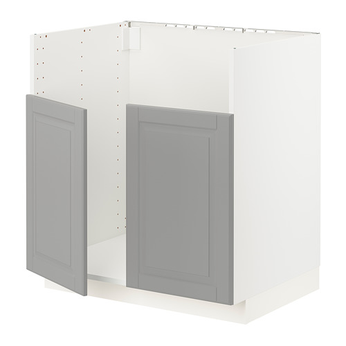 METOD - BREDSJÖN雙槽水槽底櫃, 白色/Bodbyn 灰色 | IKEA 線上購物 - PE795835_S4