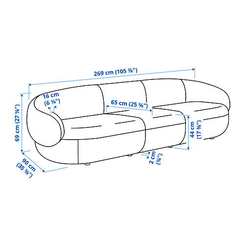 LILLESÄTER 四人座沙發