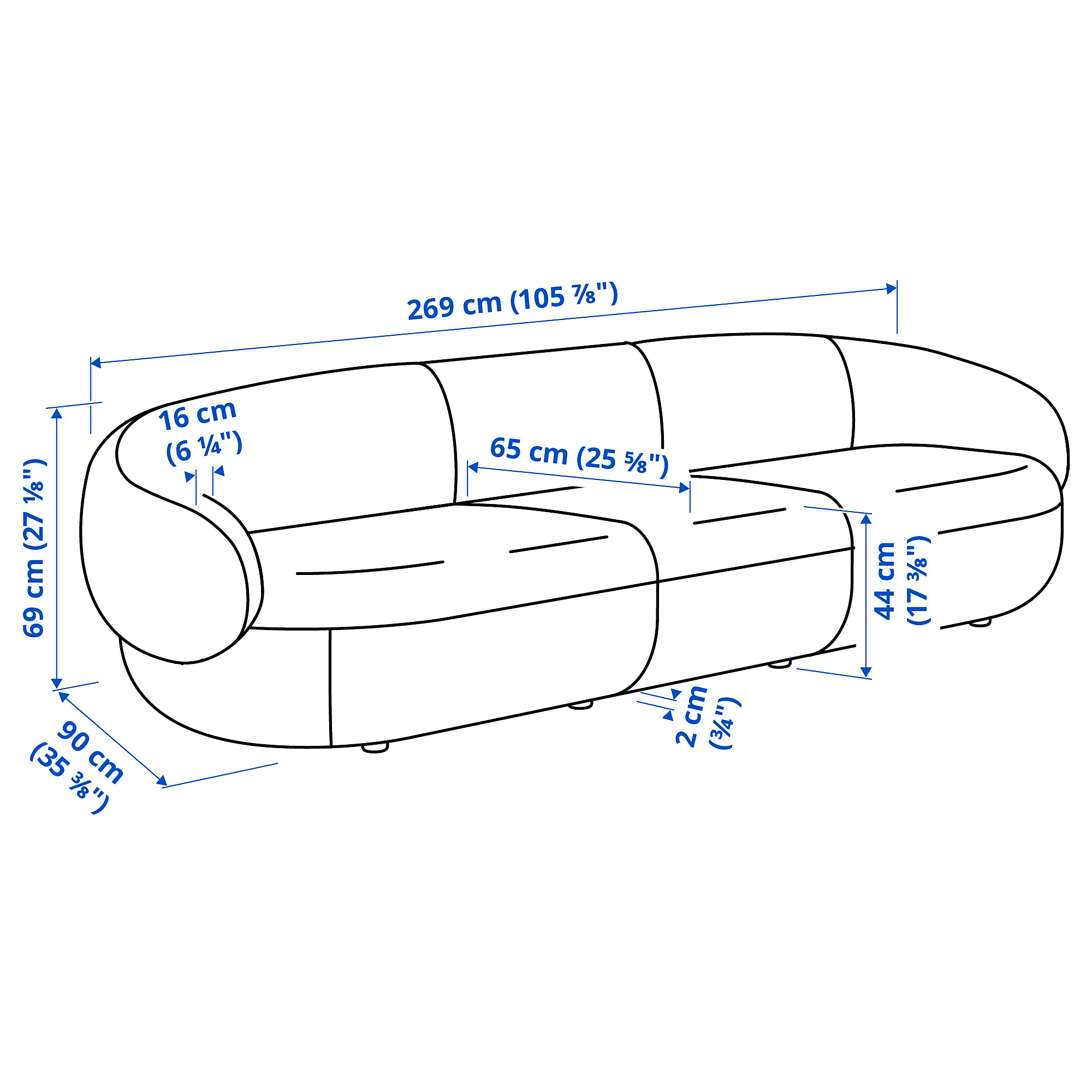 LILLESÄTER 四人座沙發
