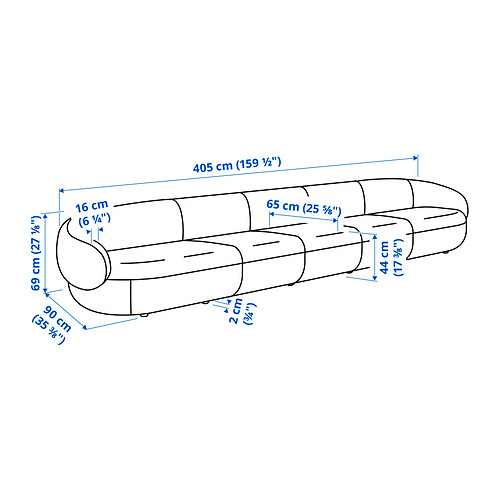 LILLESÄTER 6人座沙發