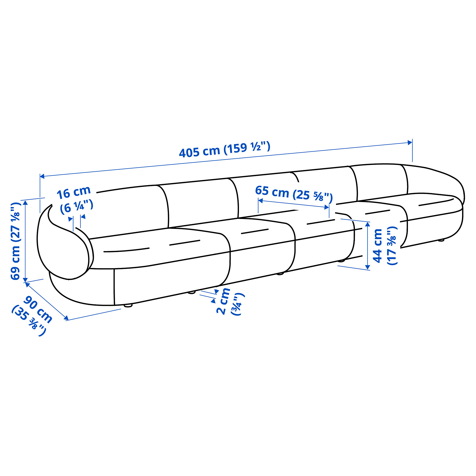 LILLESÄTER 6人座沙發