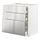METOD/MAXIMERA - base cab f hob/3 fronts/3 drawers, white/Vårsta stainless steel | IKEA Taiwan Online - PE795950_S1
