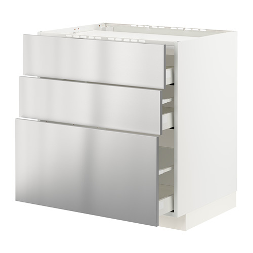 METOD/MAXIMERA base cab f hob/3 fronts/3 drawers