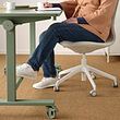 MITTZON foldable table with castors