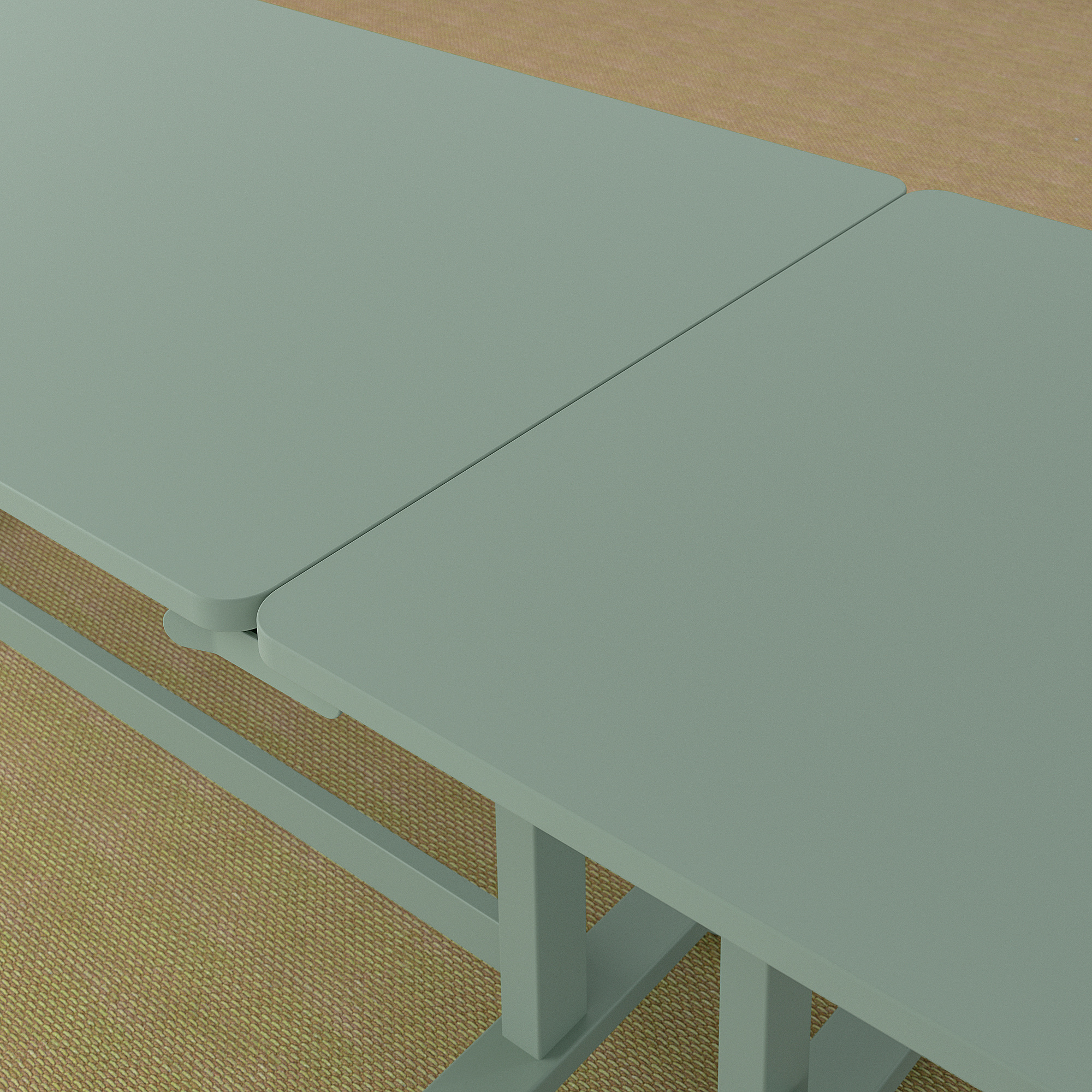 MITTZON foldable table with castors