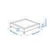 LYNGÖR slatted mattress base with legs