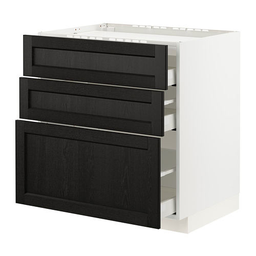 METOD/MAXIMERA base cab f hob/3 fronts/3 drawers