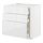 METOD/MAXIMERA - base cab f hob/3 fronts/3 drawers, white/Ringhult white | IKEA Taiwan Online - PE796112_S1