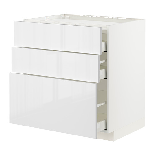 METOD/MAXIMERA base cab f hob/3 fronts/3 drawers