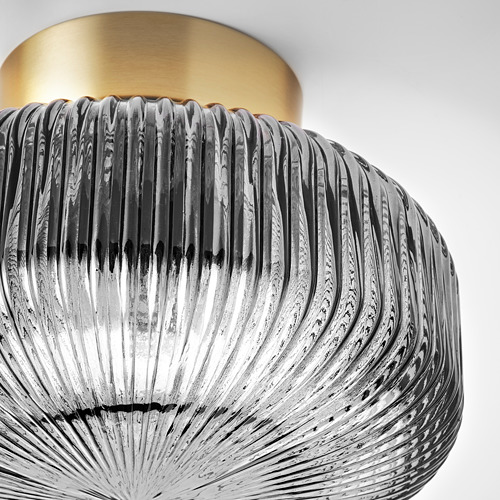 SOLKLINT - 吸頂燈, 黃銅/灰色/透明玻璃 | IKEA 線上購物 - PE778940_S4