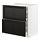 METOD/MAXIMERA - base cab f hob/2 fronts/3 drawers, white/Lerhyttan black stained | IKEA Taiwan Online - PE796101_S1