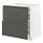 METOD/MAXIMERA - base cab f hob/2 fronts/3 drawers, white/Voxtorp dark grey | IKEA Taiwan Online - PE796096_S1