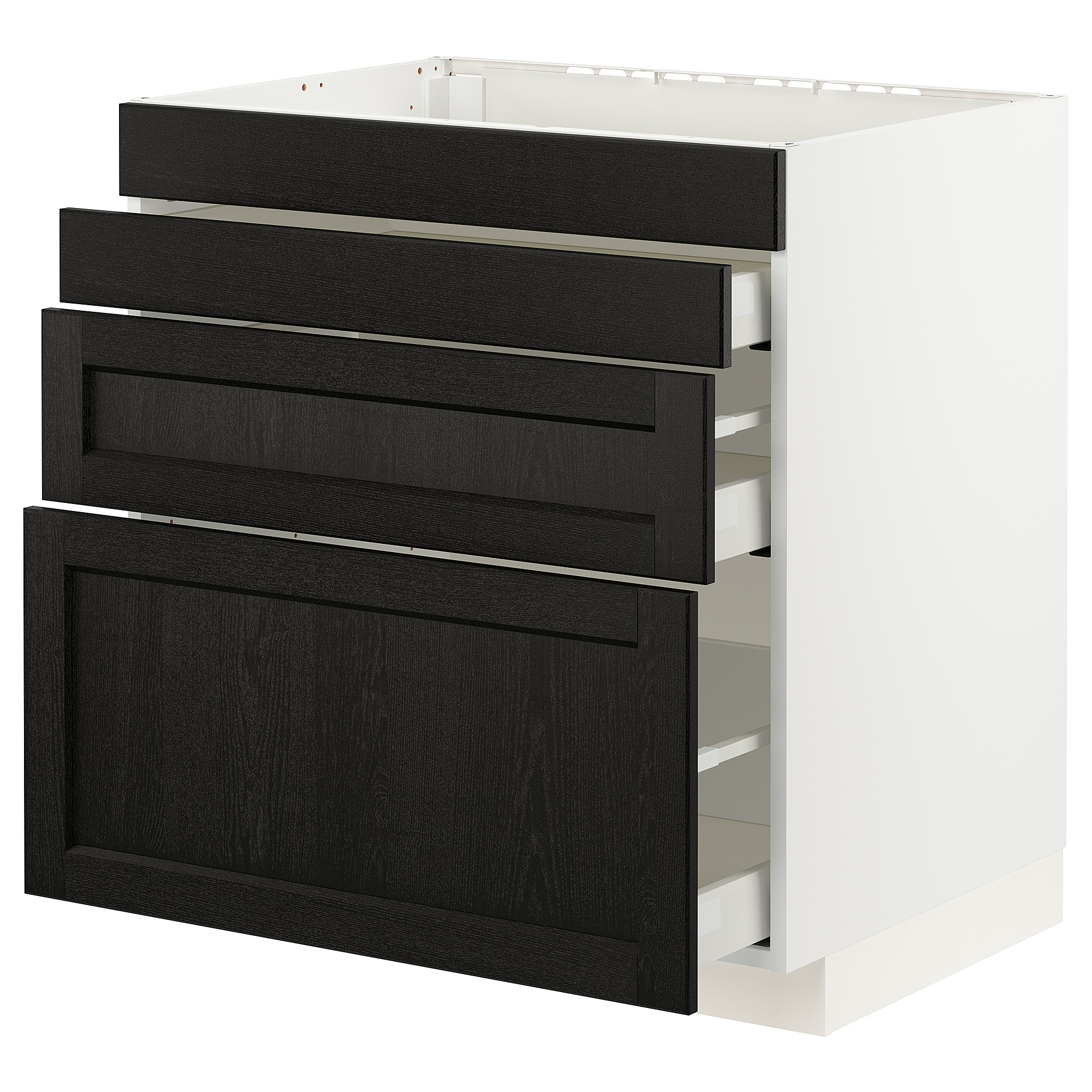 METOD/MAXIMERA base cab f hob/4 fronts/3 drawers