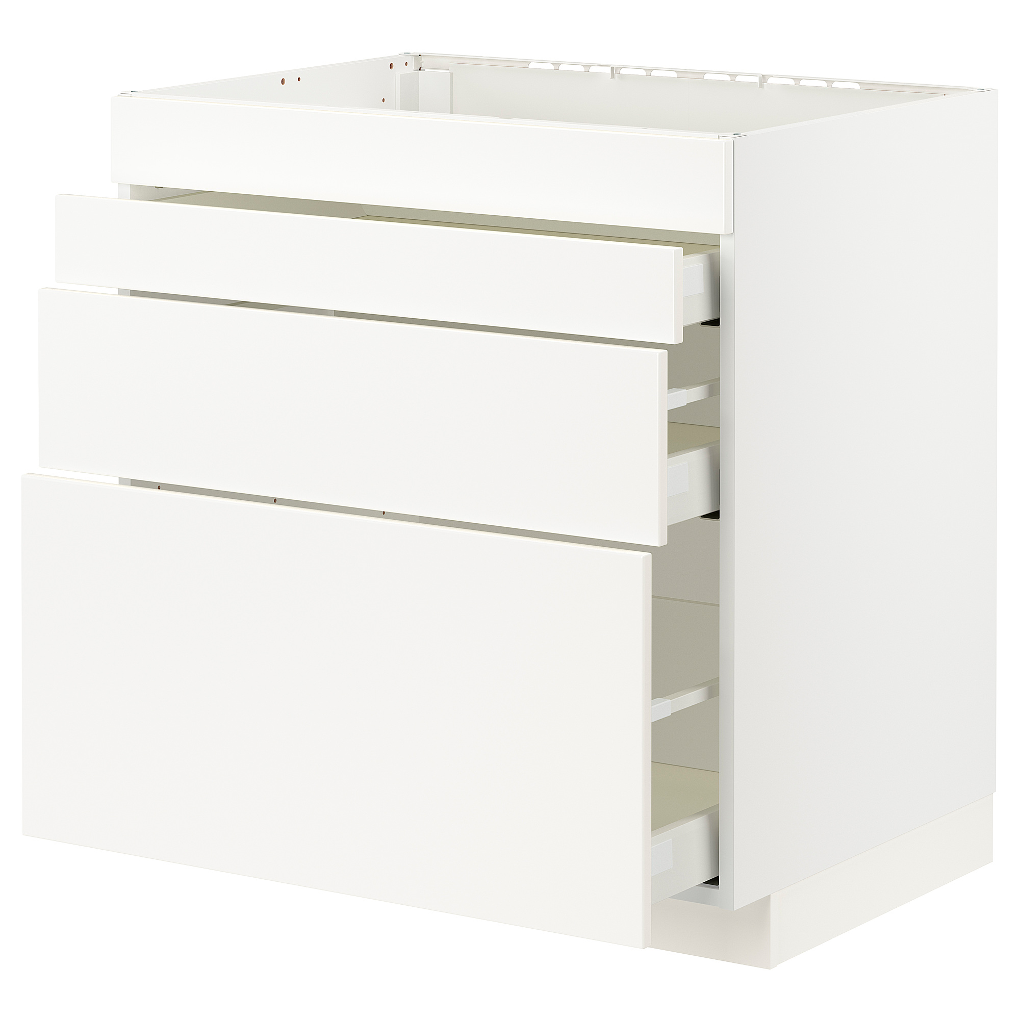 METOD/MAXIMERA base cab f hob/4 fronts/3 drawers