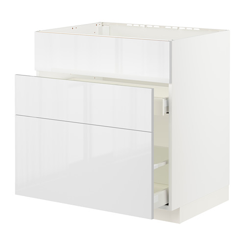 METOD/MAXIMERA base cab f sink+3 fronts/2 drawers