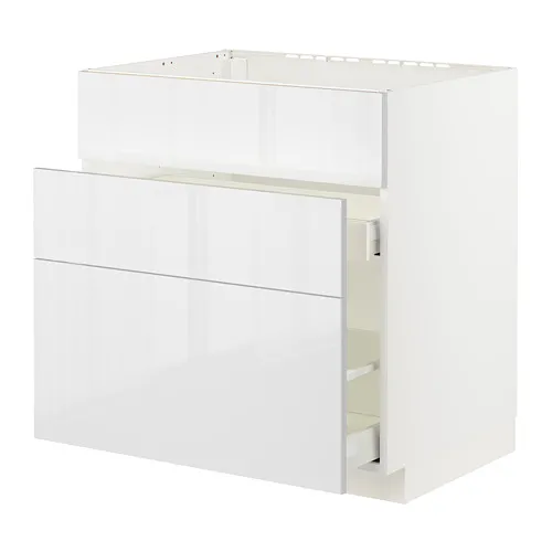 METOD/MAXIMERA - 水槽底櫃附3面板/2抽屜, 白色/Ringhult 白色, 80x60x80 公分 | IKEA 線上購物 - PE796164_S4