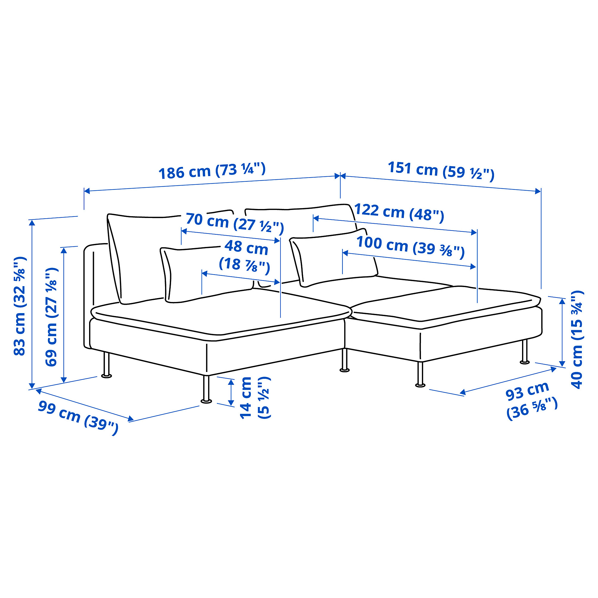 SÖDERHAMN 2-seat sofa