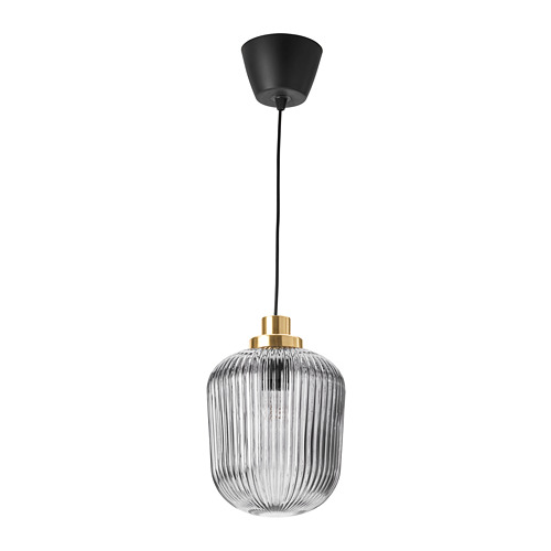 SOLKLINT - 吊燈, 黃銅/灰色/透明玻璃 | IKEA 線上購物 - PE778948_S4